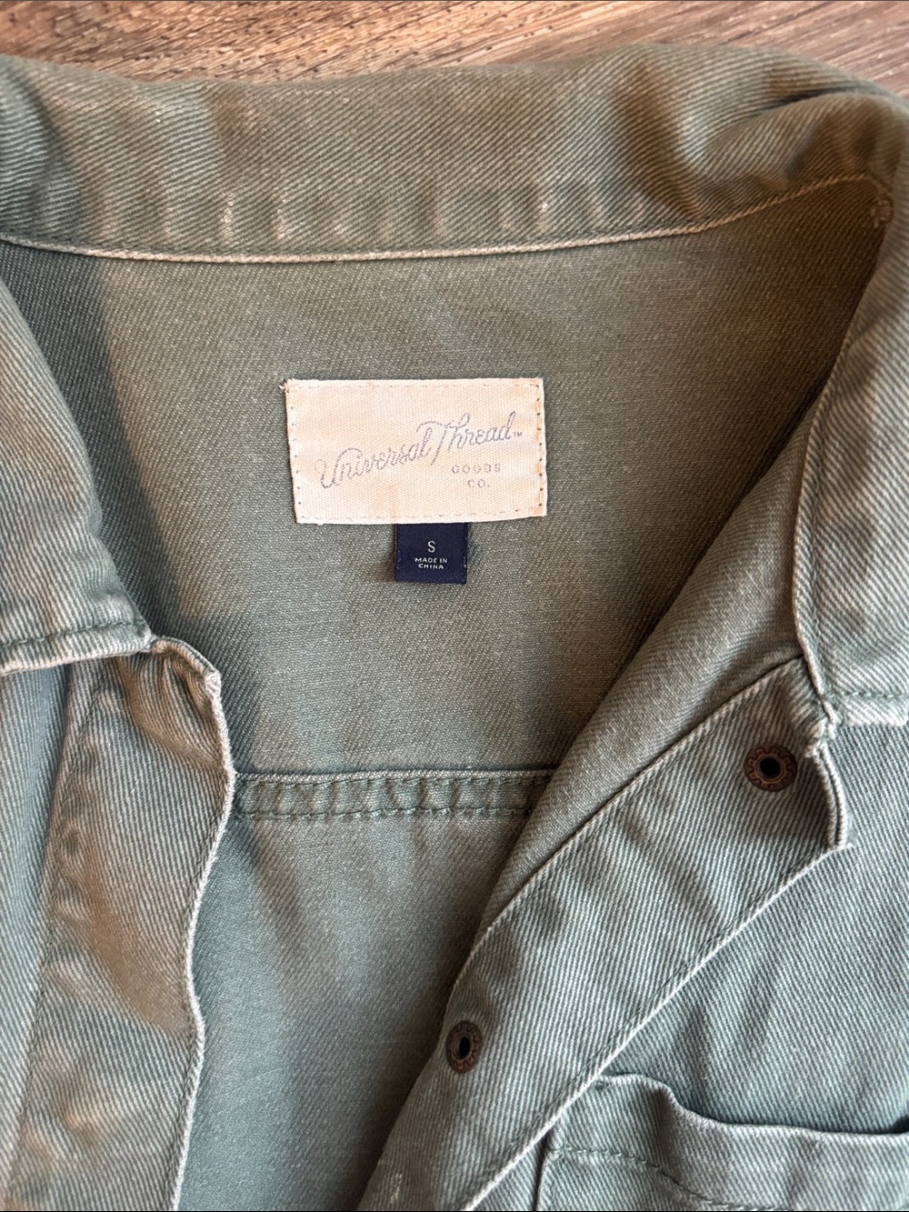 Universal Thread Olive Utility Jacket with Front Pockets - Picture 2 of 2